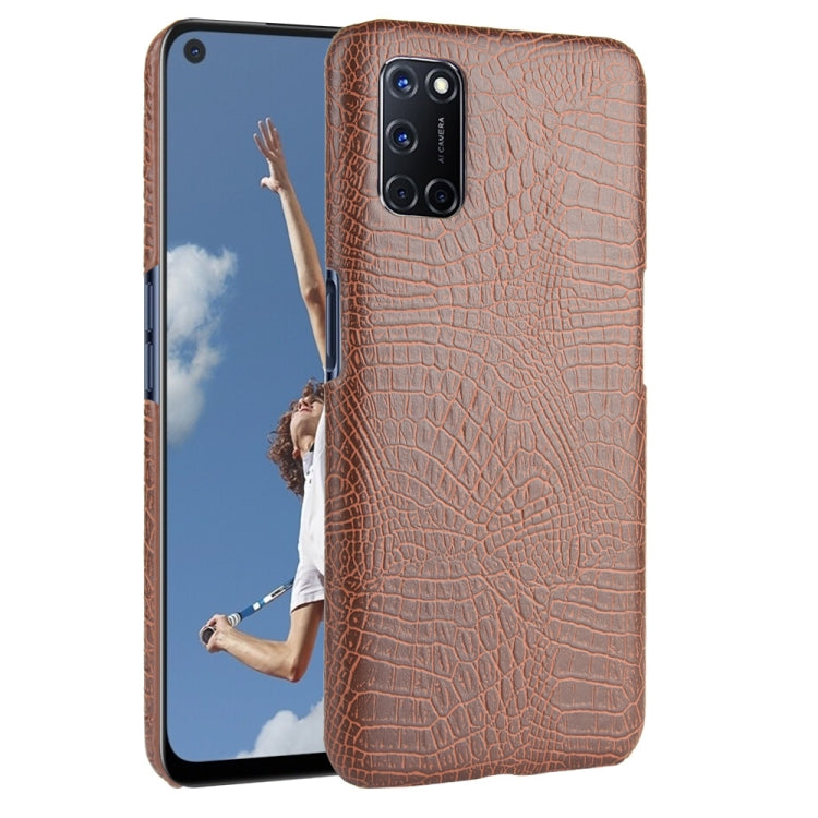 For Oppo A92/A52/A72 Shockproof Crocodile Texture PC + PU Case