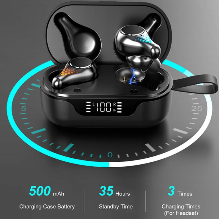T8 Hifi Wireless Bluetooth 5.0 Earphone Waterproof Sports Gaming Earphone Noise Earbuds with LED Display
