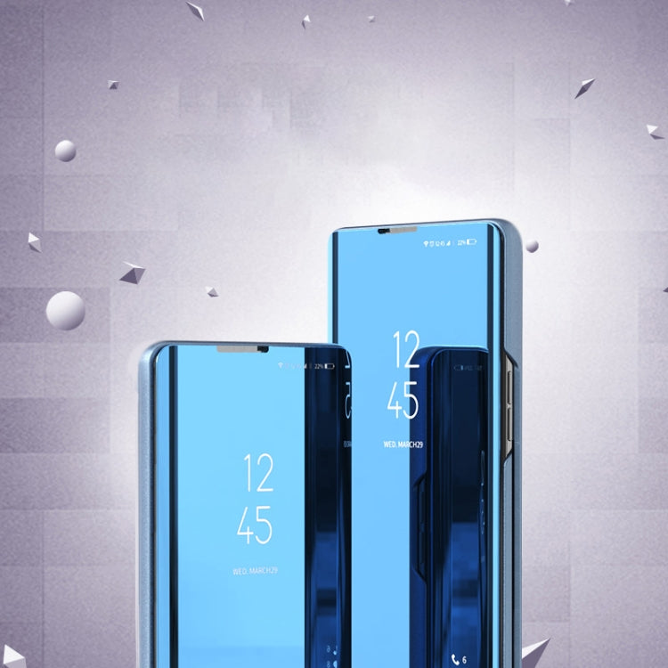 For Xiaomi Redmi 10X 4G Plated Mirror Horizontal Flip Leather Case with Holder