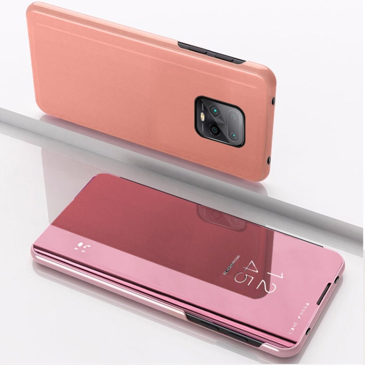 For Xiaomi Redmi 10X Pro 5G  Plated Mirror Horizontal Flip Leather Case with Holder