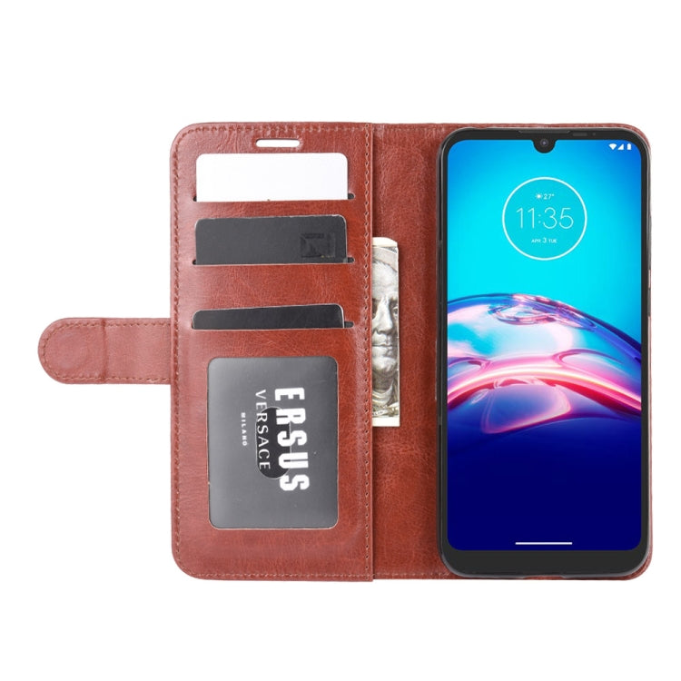 For Motorola Moto E6s 2020 R64 Texture Single Horizontal Flip Protective Case with Holder & Card Slots & Wallet& Photo Frame