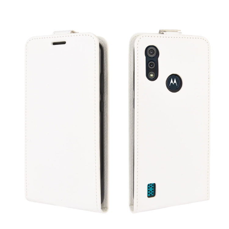 For Motorola Moto E6s 2020 R64 Texture Single Vertical Flip Leather Protective Case with Card Slots & Photo Frame