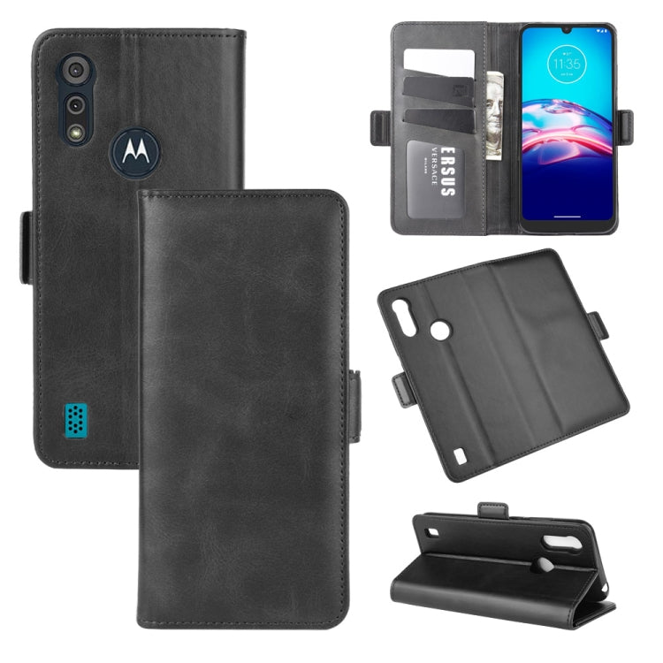 For Motorola Moto E6s (2020) Dual-side Magnetic Buckle Horizontal Flip Leather Case with Holder & Card Slots & Wallet