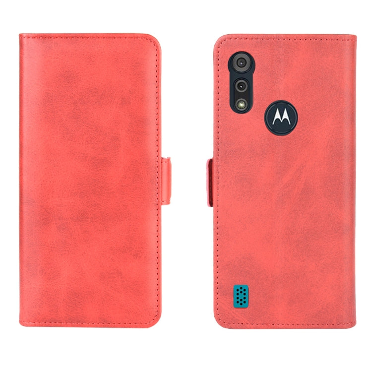 For Motorola Moto E6s (2020) Dual-side Magnetic Buckle Horizontal Flip Leather Case with Holder & Card Slots & Wallet