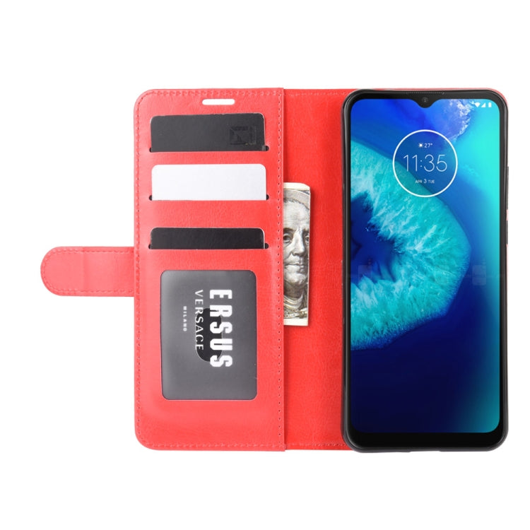 For Motorola Moto G8 Power Lite R64 Texture Single Horizontal Flip Protective Case with Holder & Card Slots & Wallet& Photo Frame