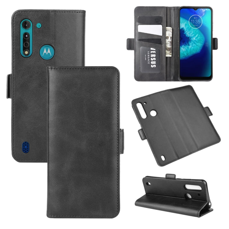 For Motorola Moto G8 Power Lite Dual-side Magnetic Buckle Horizontal Flip Leather Case with Holder & Card Slots & Wallet