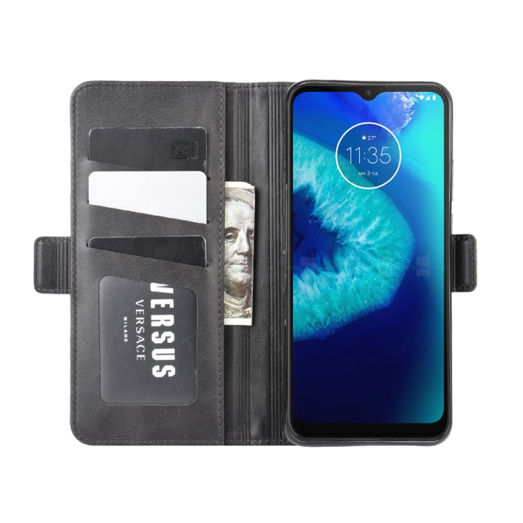 For Motorola Moto G8 Power Lite Dual-side Magnetic Buckle Horizontal Flip Leather Case with Holder & Card Slots & Wallet