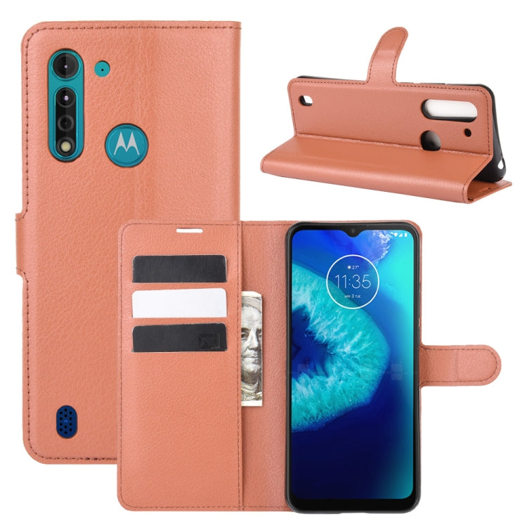 For Motorola Moto G8 Power Lite Litchi Texture Horizontal Flip Protective Case with Holder & Card Slots & Wallet