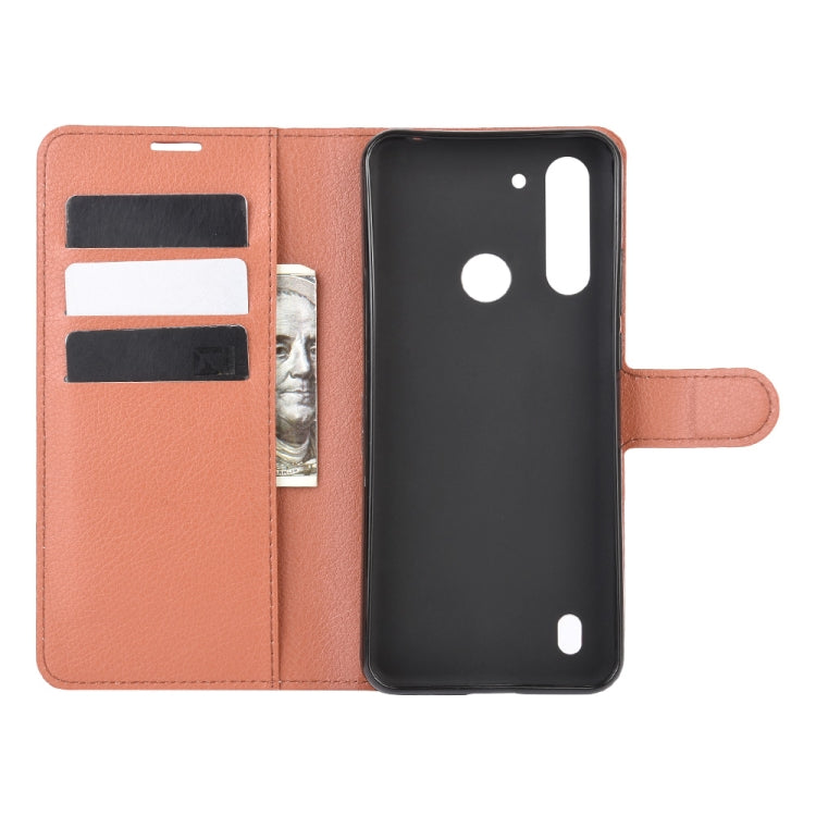 For Motorola Moto G8 Power Lite Litchi Texture Horizontal Flip Protective Case with Holder & Card Slots & Wallet