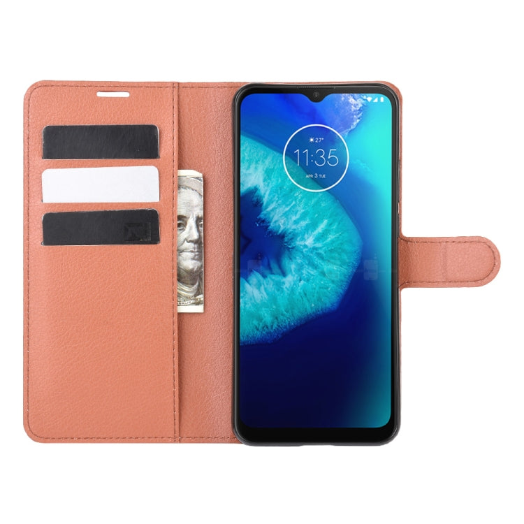 For Motorola Moto G8 Power Lite Litchi Texture Horizontal Flip Protective Case with Holder & Card Slots & Wallet