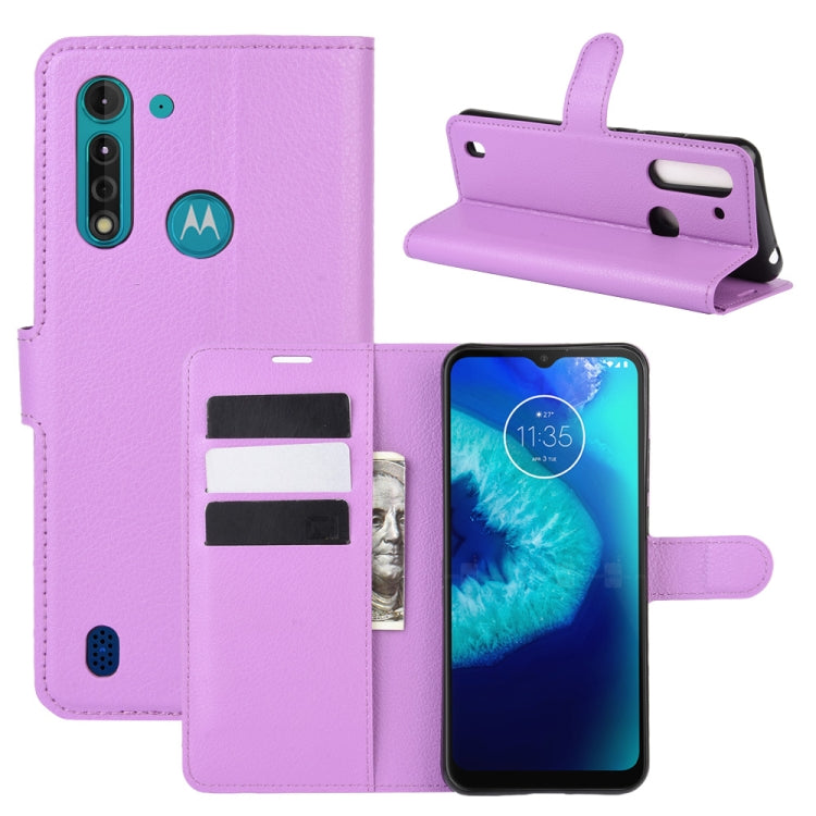 For Motorola Moto G8 Power Lite Litchi Texture Horizontal Flip Protective Case with Holder & Card Slots & Wallet
