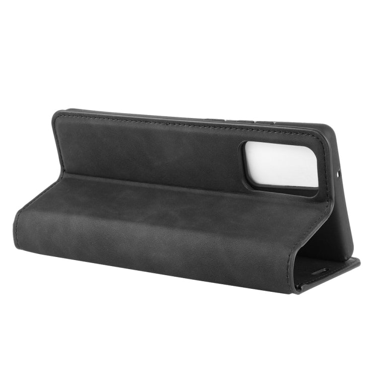 For Samsung Galaxy Note20 Retro-skin Business Magnetic Suction Leather Case with Holder & Card Slots & Wallet