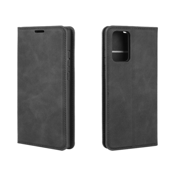 For Samsung Galaxy Note20 Retro-skin Business Magnetic Suction Leather Case with Holder & Card Slots & Wallet