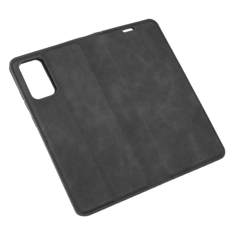 For Samsung Galaxy Note20 Retro-skin Business Magnetic Suction Leather Case with Holder & Card Slots & Wallet