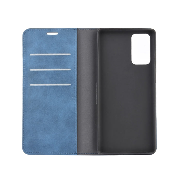 For Samsung Galaxy Note20 Retro-skin Business Magnetic Suction Leather Case with Holder & Card Slots & Wallet