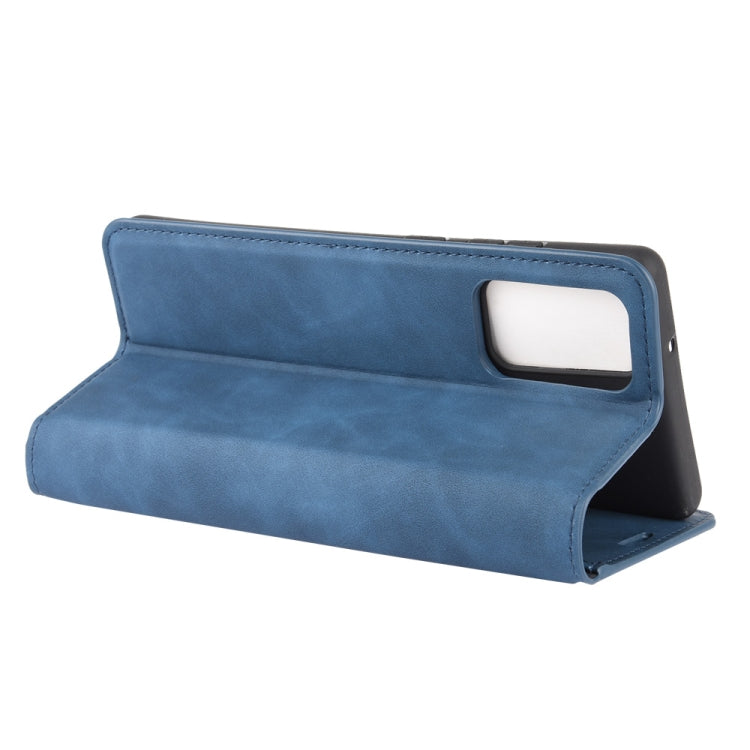 For Samsung Galaxy Note20 Retro-skin Business Magnetic Suction Leather Case with Holder & Card Slots & Wallet