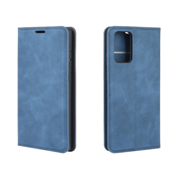 For Samsung Galaxy Note20 Retro-skin Business Magnetic Suction Leather Case with Holder & Card Slots & Wallet