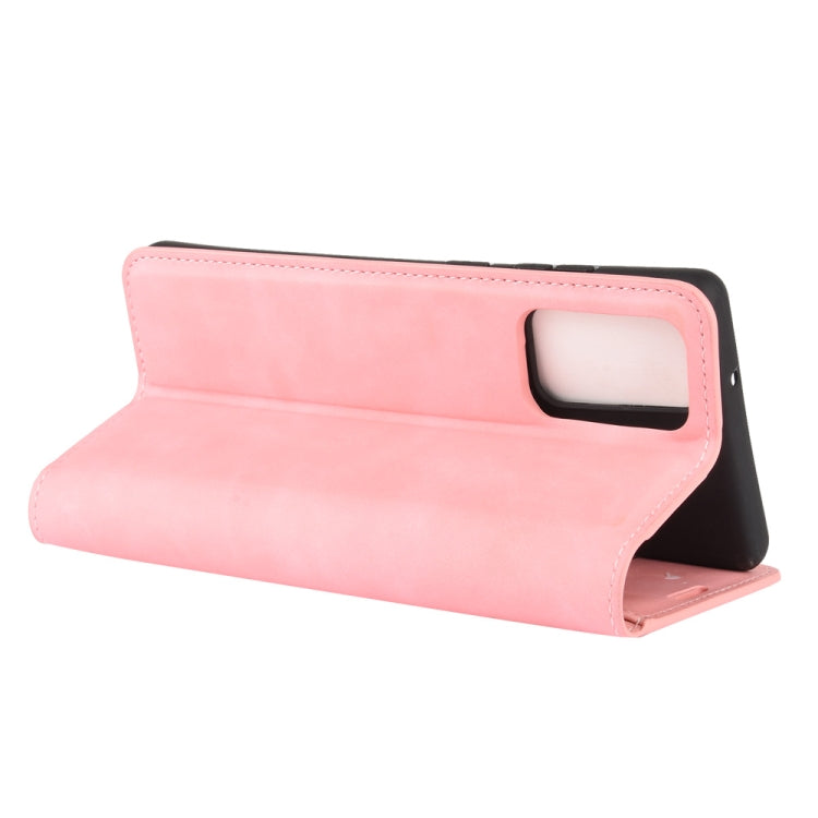 For Samsung Galaxy Note20 Retro-skin Business Magnetic Suction Leather Case with Holder & Card Slots & Wallet