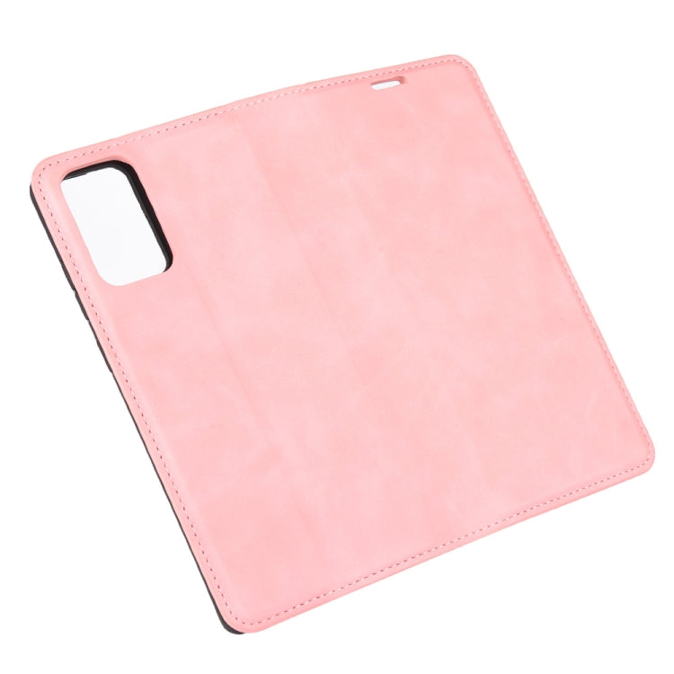 For Samsung Galaxy Note20 Retro-skin Business Magnetic Suction Leather Case with Holder & Card Slots & Wallet