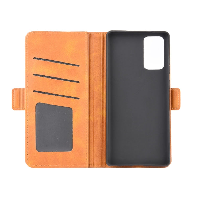 For Samsung Galaxy Note20 Dual-side Magnetic Buckle Horizontal Flip Leather Case with Holder & Card Slots & Wallet