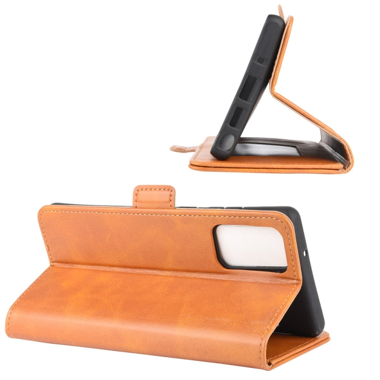For Samsung Galaxy Note20 Dual-side Magnetic Buckle Horizontal Flip Leather Case with Holder & Card Slots & Wallet