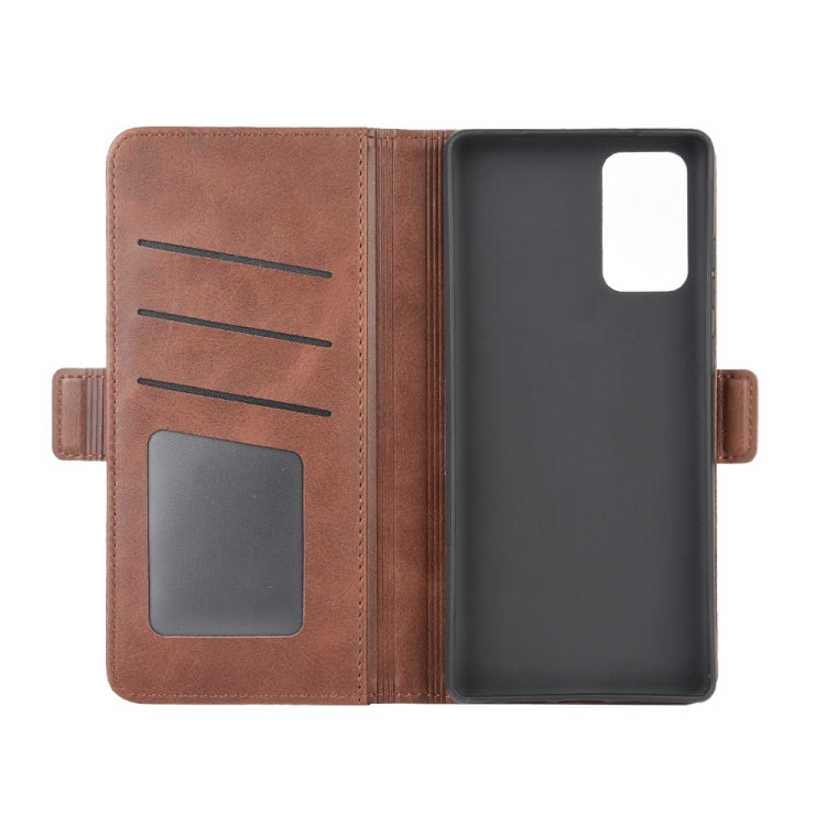 For Samsung Galaxy Note20 Dual-side Magnetic Buckle Horizontal Flip Leather Case with Holder & Card Slots & Wallet