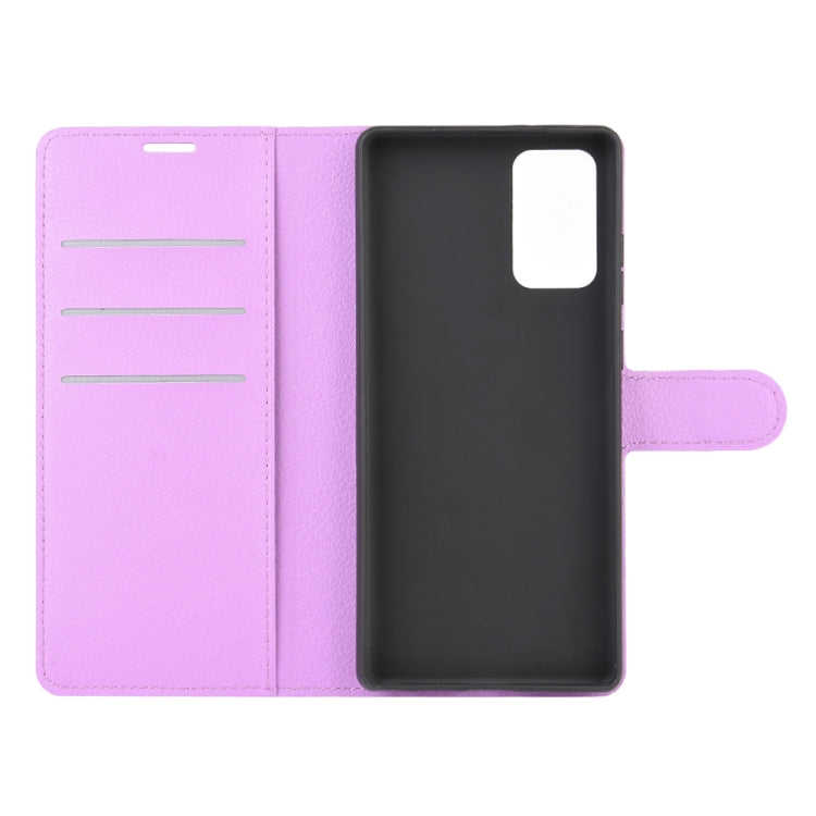 For Samsung Galaxy Note20 Litchi Texture Horizontal Flip Protective Case with Holder & Card Slots & Wallet