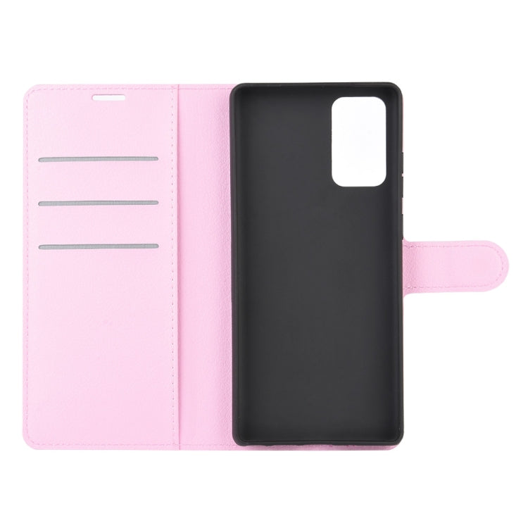 For Samsung Galaxy Note20 Litchi Texture Horizontal Flip Protective Case with Holder & Card Slots & Wallet