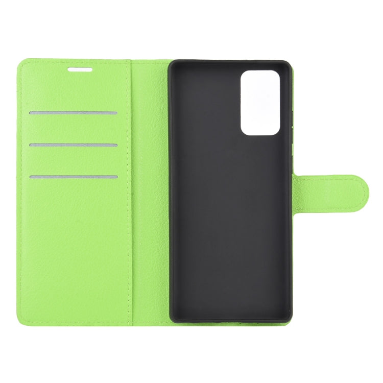 For Samsung Galaxy Note20 Litchi Texture Horizontal Flip Protective Case with Holder & Card Slots & Wallet