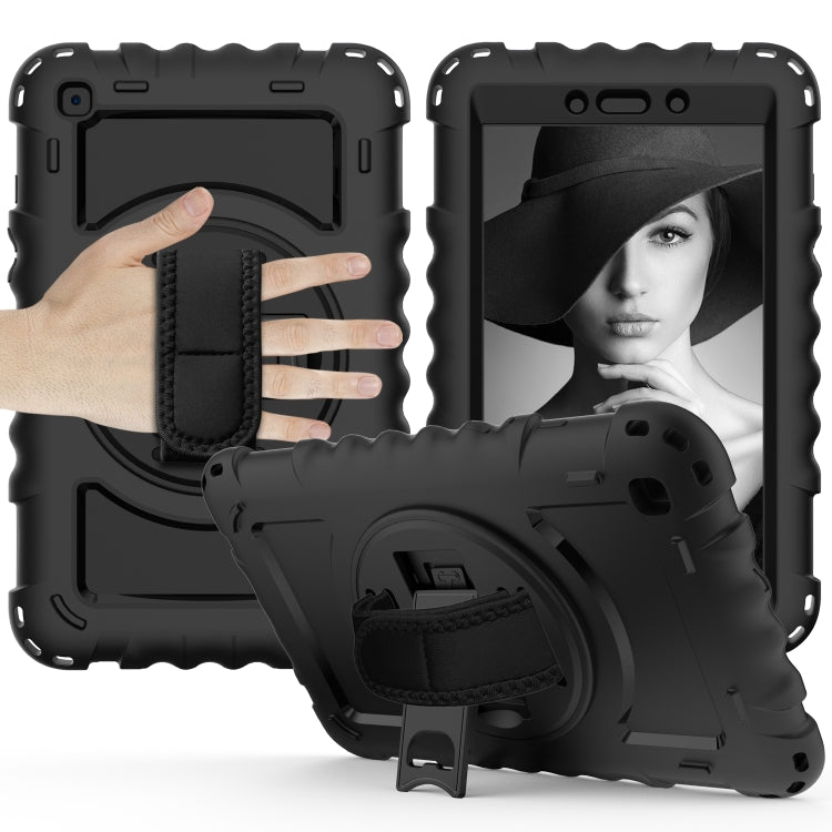For Samsung Galaxy Tab A 8.0  2019 T290 / T295 360 Degree Rotation PC + Silicone Shockproof Combination Case with Holder & Hand Grip Strap & Neck Strap