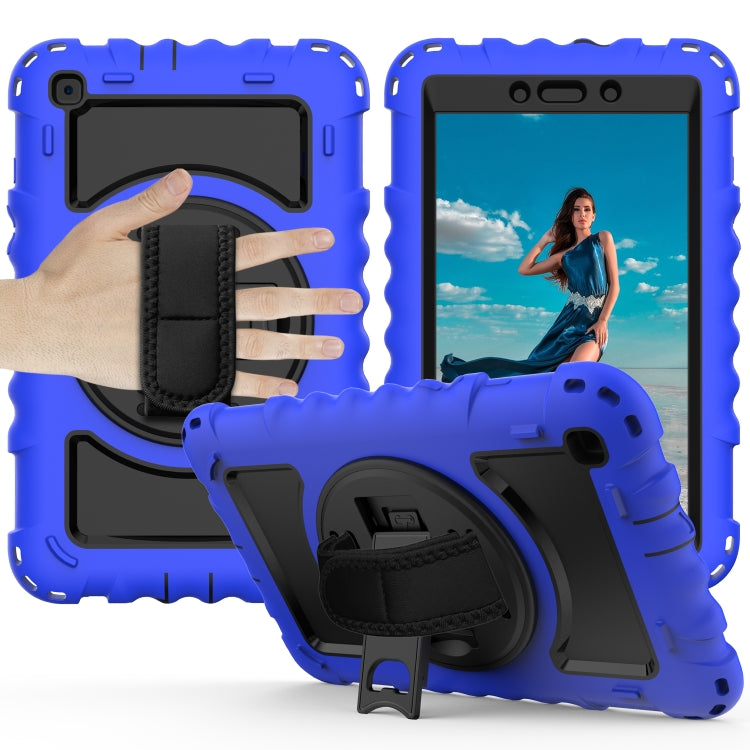 For Samsung Galaxy Tab A 8.0  2019 T290 / T295 360 Degree Rotation PC + Silicone Shockproof Combination Case with Holder & Hand Grip Strap & Neck Strap