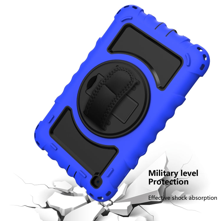 For Samsung Galaxy Tab A 8.0  2019 T290 / T295 360 Degree Rotation PC + Silicone Shockproof Combination Case with Holder & Hand Grip Strap & Neck Strap