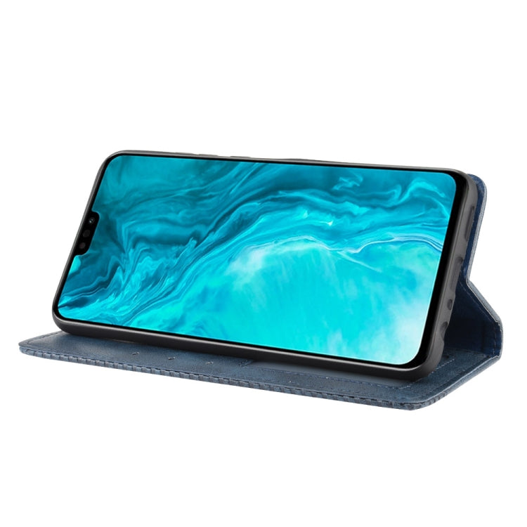 For Huawei Honor 9X Lite Magnetic Buckle Retro Crazy Horse Texture Horizontal Flip Leather Case  , with Holder & Card Slots & Photo Frame