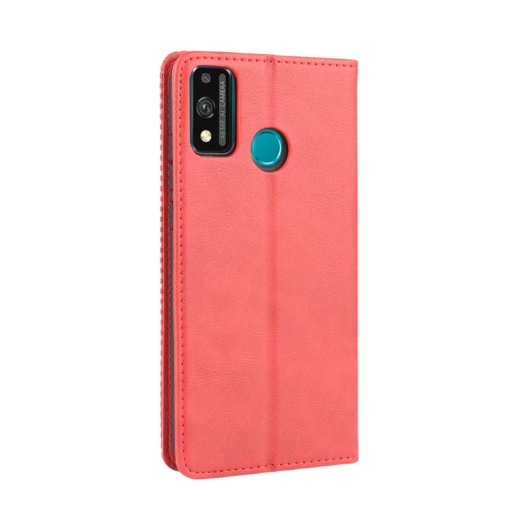 For Huawei Honor 9X Lite Magnetic Buckle Retro Crazy Horse Texture Horizontal Flip Leather Case  , with Holder & Card Slots & Photo Frame