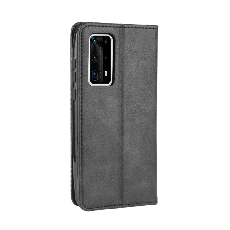 For Huawei P40 Pro+/P40 Pro Plus Magnetic Buckle Retro Crazy Horse Texture Horizontal Flip Leather Case  , with Holder & Card Slots & Photo Frame