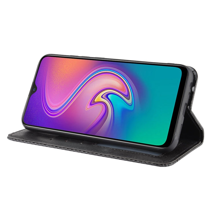 For Infinix Smart 3 Plus / X627 Magnetic Buckle Retro Crazy Horse Texture Horizontal Flip Leather Case  , with Holder & Card Slots & Photo Frame