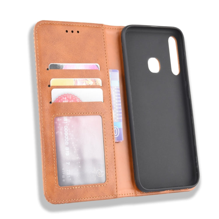 For Infinix Smart 3 Plus / X627 Magnetic Buckle Retro Crazy Horse Texture Horizontal Flip Leather Case  , with Holder & Card Slots & Photo Frame