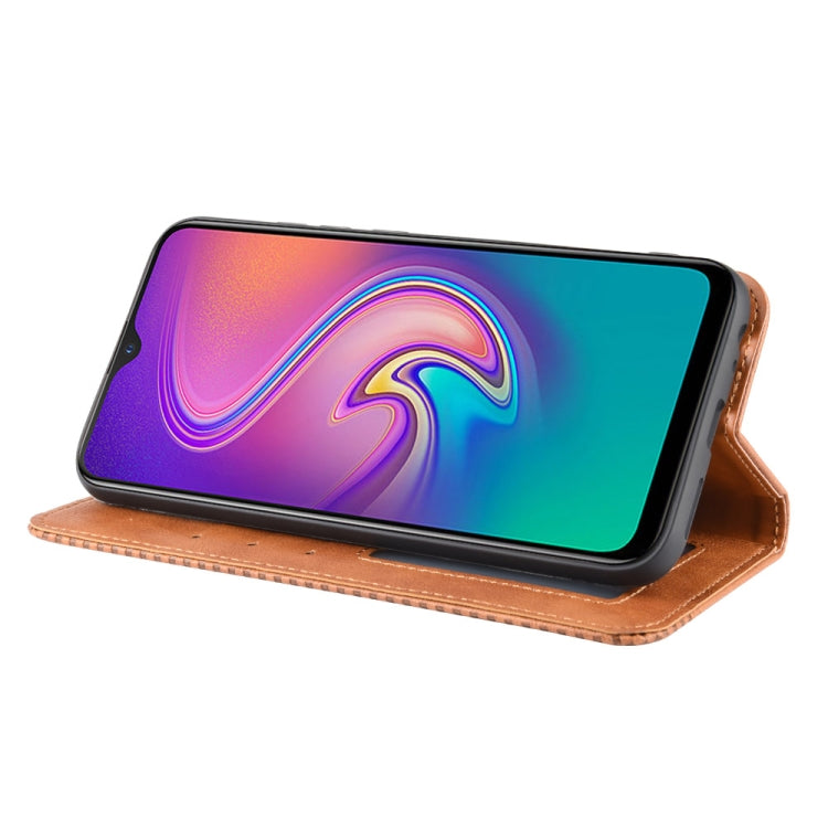 For Infinix Smart 3 Plus / X627 Magnetic Buckle Retro Crazy Horse Texture Horizontal Flip Leather Case  , with Holder & Card Slots & Photo Frame