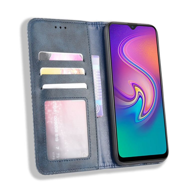 For Infinix Smart 3 Plus / X627 Magnetic Buckle Retro Crazy Horse Texture Horizontal Flip Leather Case  , with Holder & Card Slots & Photo Frame