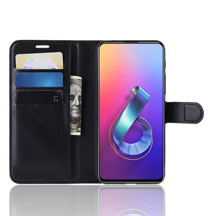 Litchi Texture Wallet Leather Stand Protective Case for Asus ZenFone 6 ZS630KL