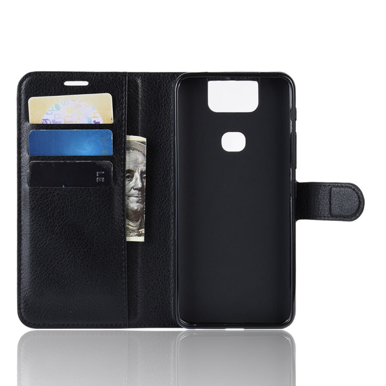 Litchi Texture Wallet Leather Stand Protective Case for Asus ZenFone 6 ZS630KL