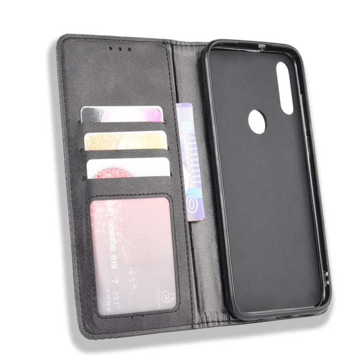 For Motorola Moto E (2020) Magnetic Buckle Retro Crazy Horse Texture Horizontal Flip Leather Case  , with Holder & Card Slots & Photo Frame