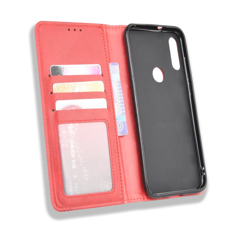 For Motorola Moto E (2020) Magnetic Buckle Retro Crazy Horse Texture Horizontal Flip Leather Case  , with Holder & Card Slots & Photo Frame