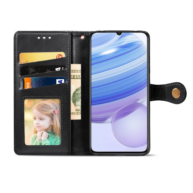 For Xiaomi Redmi 10X Pro 5G/10X 5G Retro Solid Color Leather Buckle Phone Case with Lanyard & Photo Frame & Card Slot & Wallet & Stand Function
