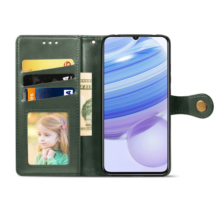 For Xiaomi Redmi 10X Pro 5G/10X 5G Retro Solid Color Leather Buckle Phone Case with Lanyard & Photo Frame & Card Slot & Wallet & Stand Function