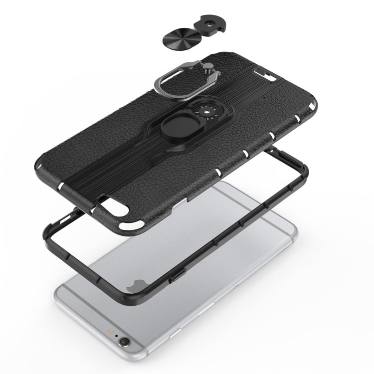 For iPhone 6 Plus Shockproof PC + TPU Case with Ring Holder