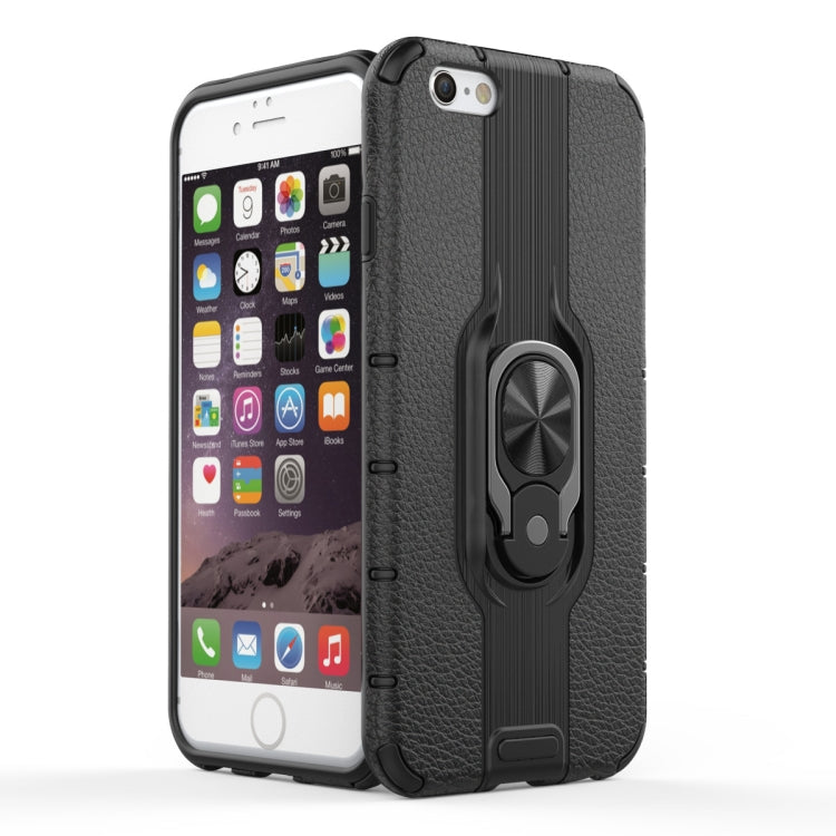 For iPhone 6 & 6s Shockproof PC + TPU Case with Ring Holder