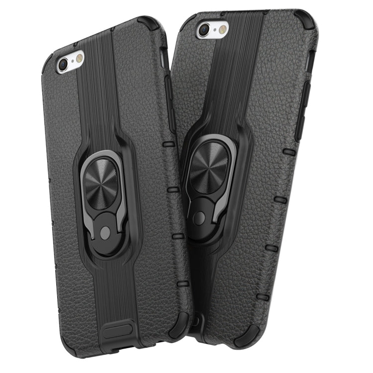 For iPhone 6 & 6s Shockproof PC + TPU Case with Ring Holder