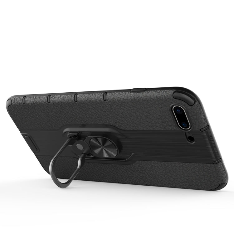 For iPhone 8 Plus / 7 Plus Shockproof PC + TPU Case with Ring Holder