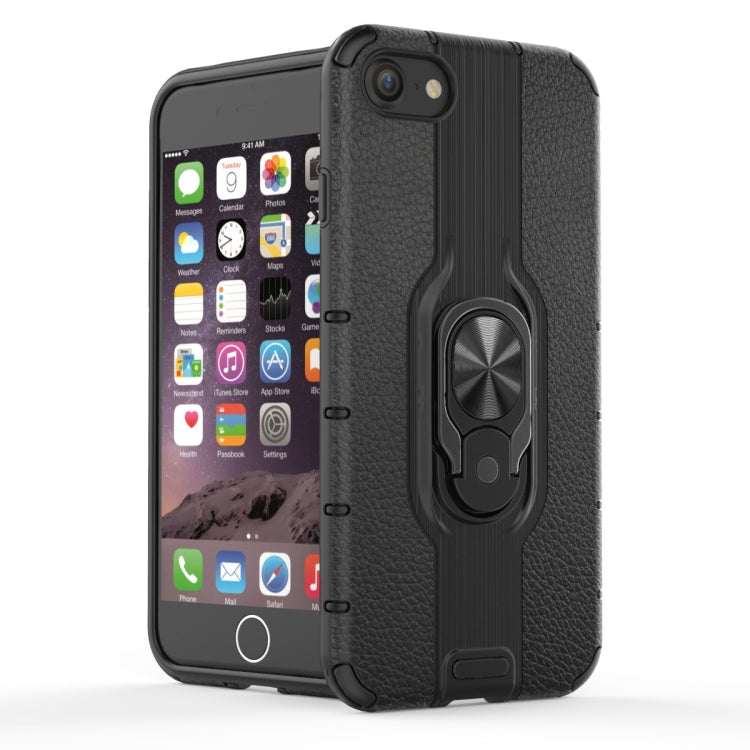 For iPhone SE 2022 / SE 2020 / 8 / 7 Shockproof PC + TPU Case with Ring Holder